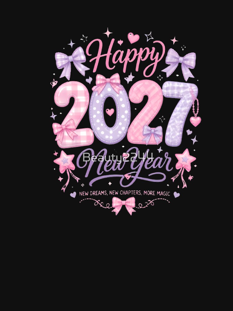 Copy of Copy of Happy New Year 2027 Vintage Gold Celebration 2 T-Shirt | Festive Party Design 1 by Beauty2244