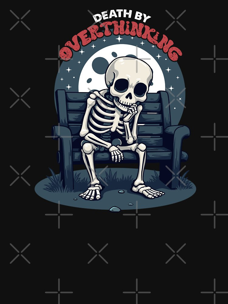 Dead by Overthinking – Humorous & Relatable Design by PixelCraftBD