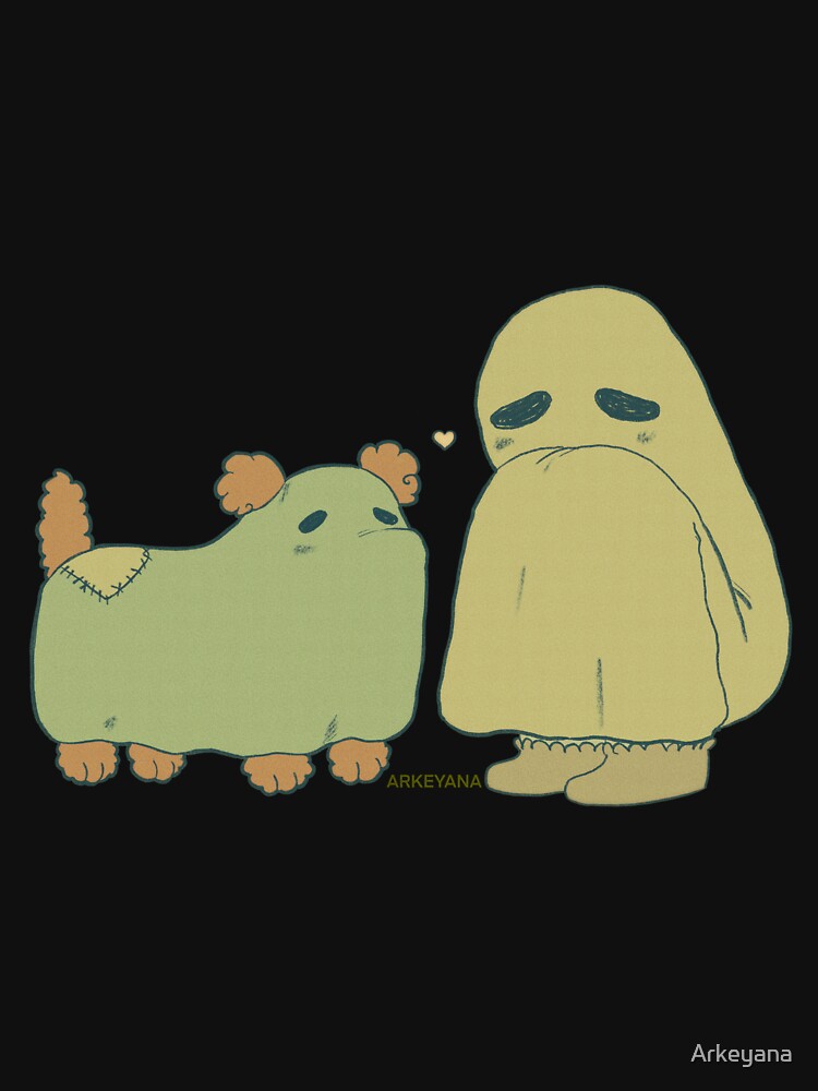 Best Friends for Life Ghost w Dog Companion by Arkeyana