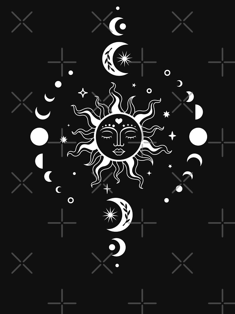 Sun and moon phase boho by ShutterKapan