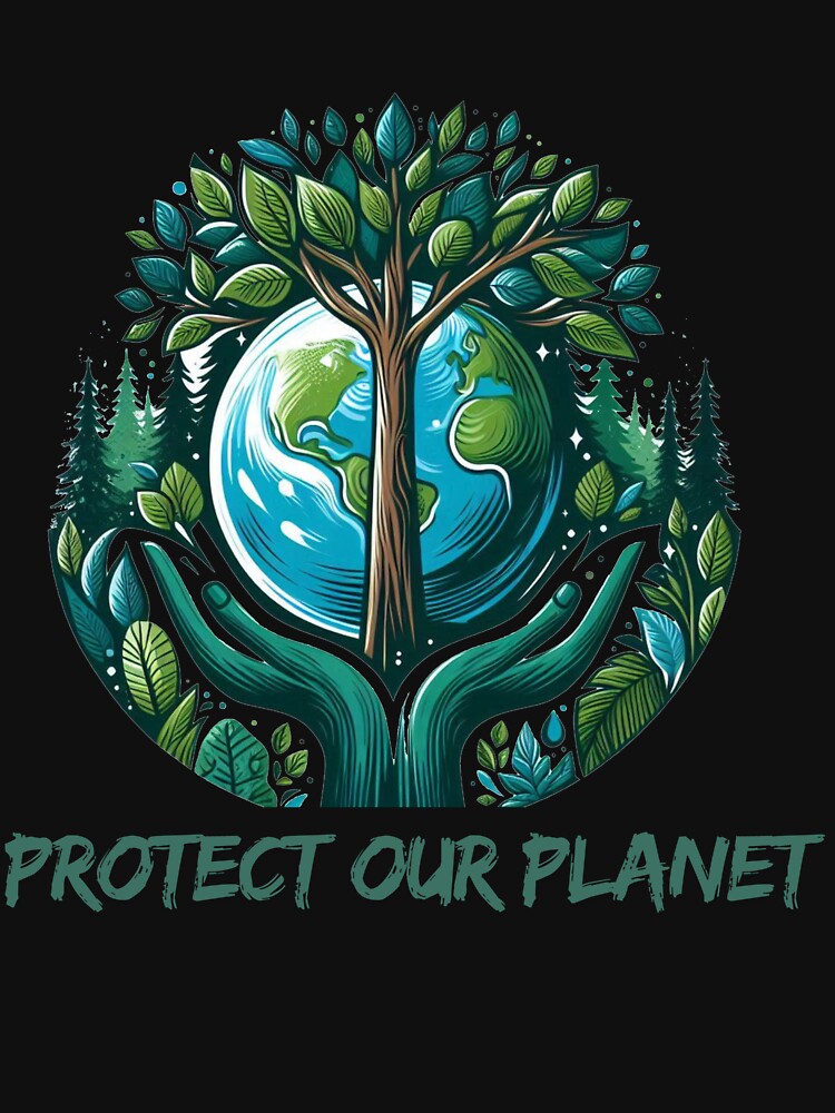 Protect Our Planet - Eco-Friendly | Save the Earth Design | Environmental Awareness Tee by Plazacore