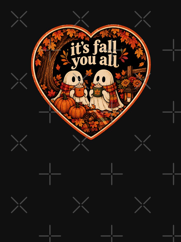 Cute It's Fall-yall Aesthetic Ghost Cozy Autumn Vibes by DemureArtsy