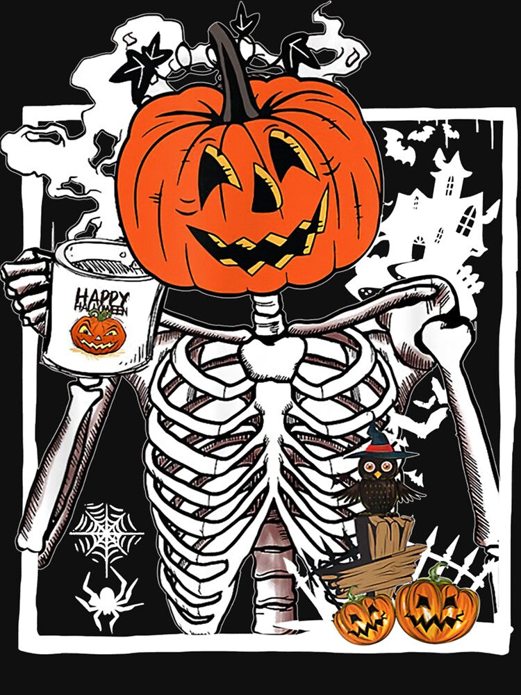 Coffee Drinking Skeleton Halloween Costume Men Women 2022 by AstraJorrisch