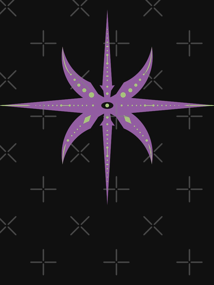 Arcane Stars Print 1 - Ghoulish Purple, Green and Black by Daniel Bevis Design