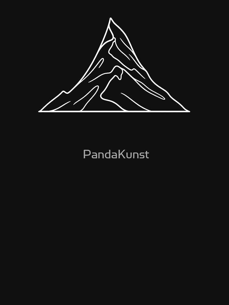 Minimalist Alpine Mountain matterhorn Line Art by PandaKunst