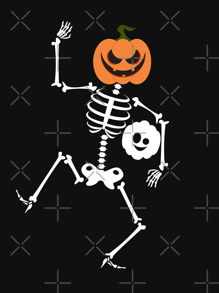 Funny Halloween Pumpkin Dancing Skeleton for Kids Boys Girls by LEGACY10