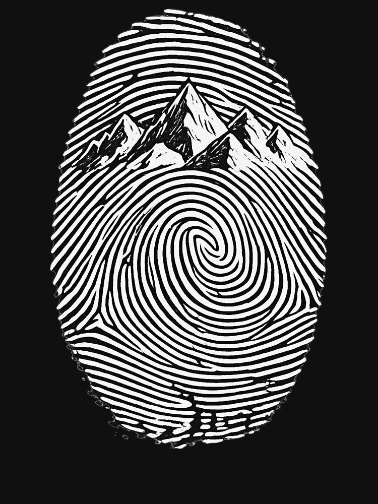 Nature Is in My DNA – Mountain Fingerprint Design by Gabe1983