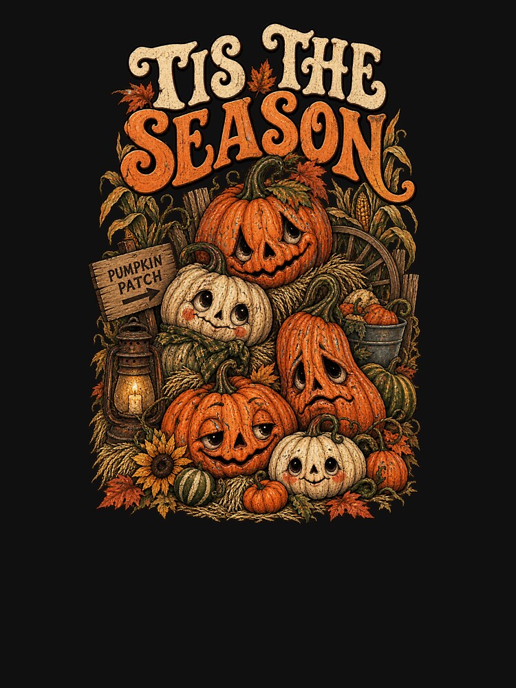 Tis The Season Vintage Pumpkin Patch Fall Harvest by Yellowriversss