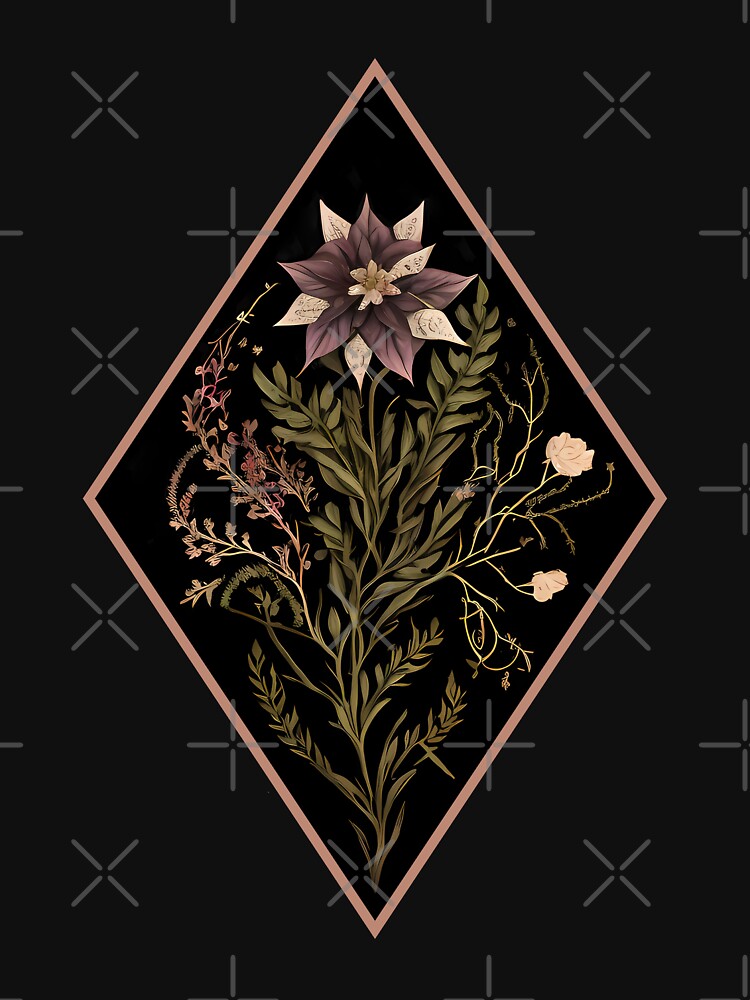 Dark Academia Diamond Flower by Enyr