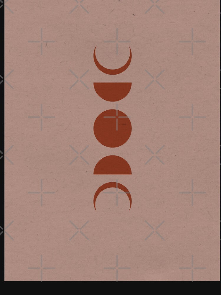 Boho moon phases art - Bohemian minimalistic decor by Spirit-Art