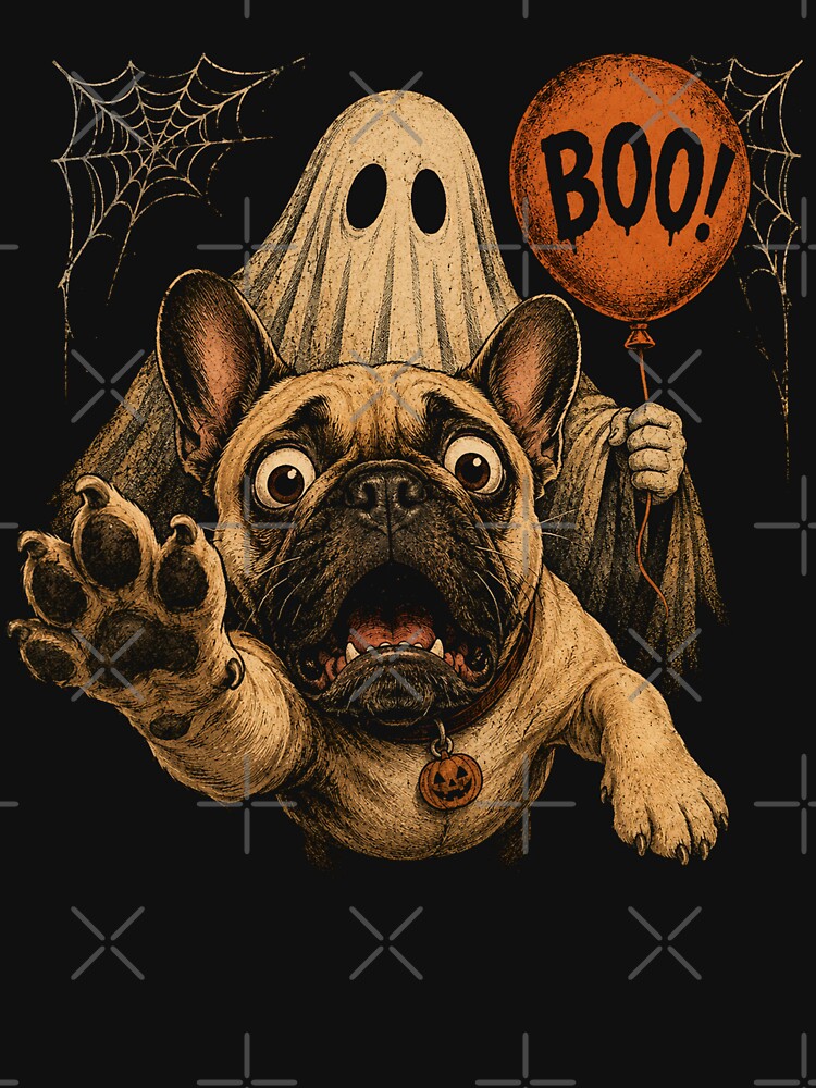 Funny Pug Ghost Boo Halloween Selfie Dog Meme by will freed18