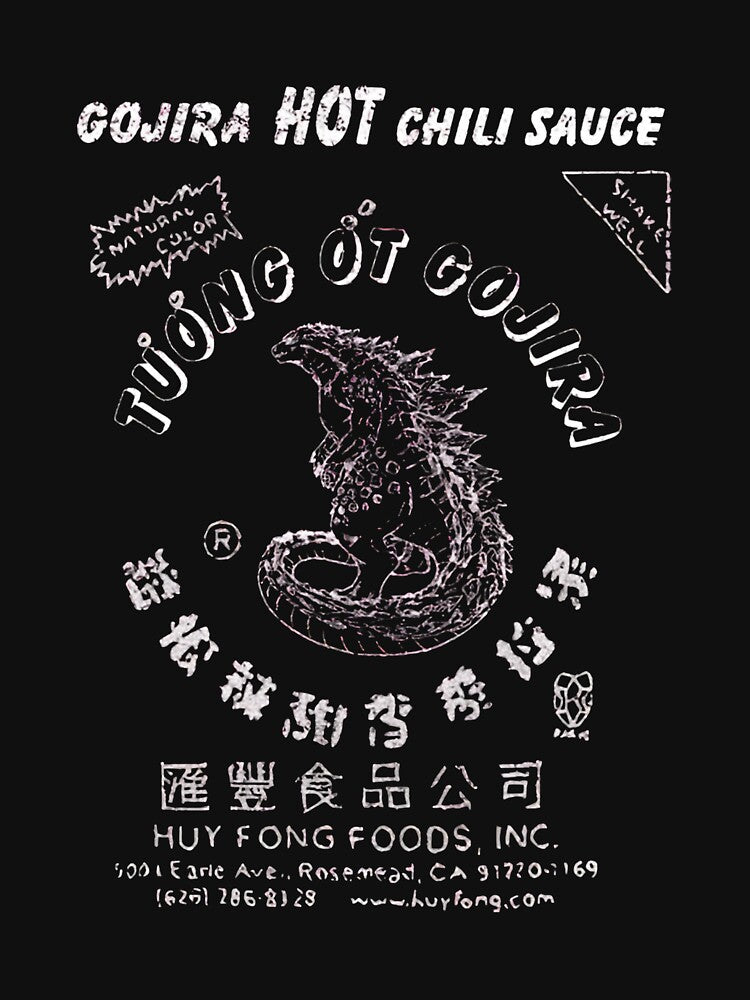 Godzilla - Gojira HOT Chili Sauce Meme Vintage by GrinReaperGoods