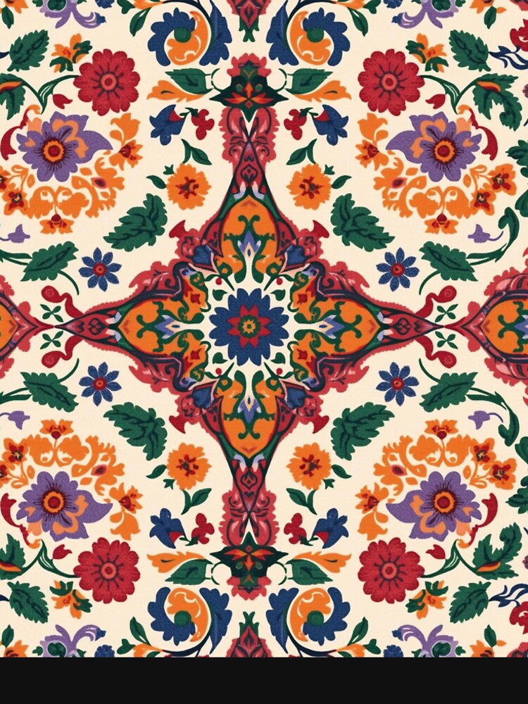 Boho Floral Pattern – Vintage Folk Ornamental Design by KlossForms