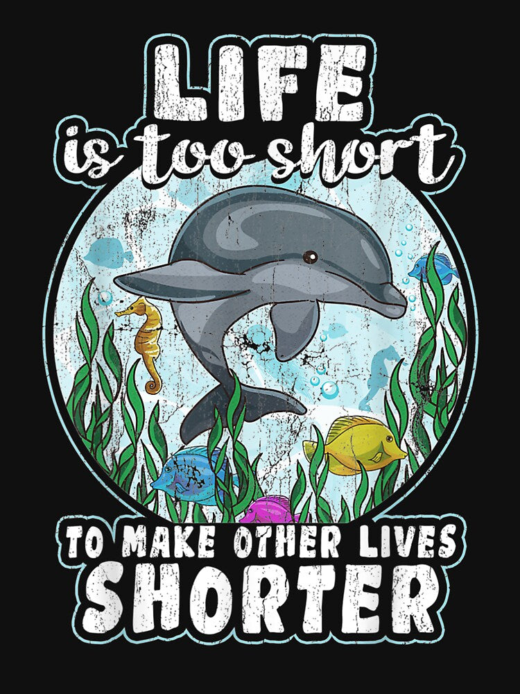 Self Improve T Quote Dolphin Ocean Fish by aliceshe
