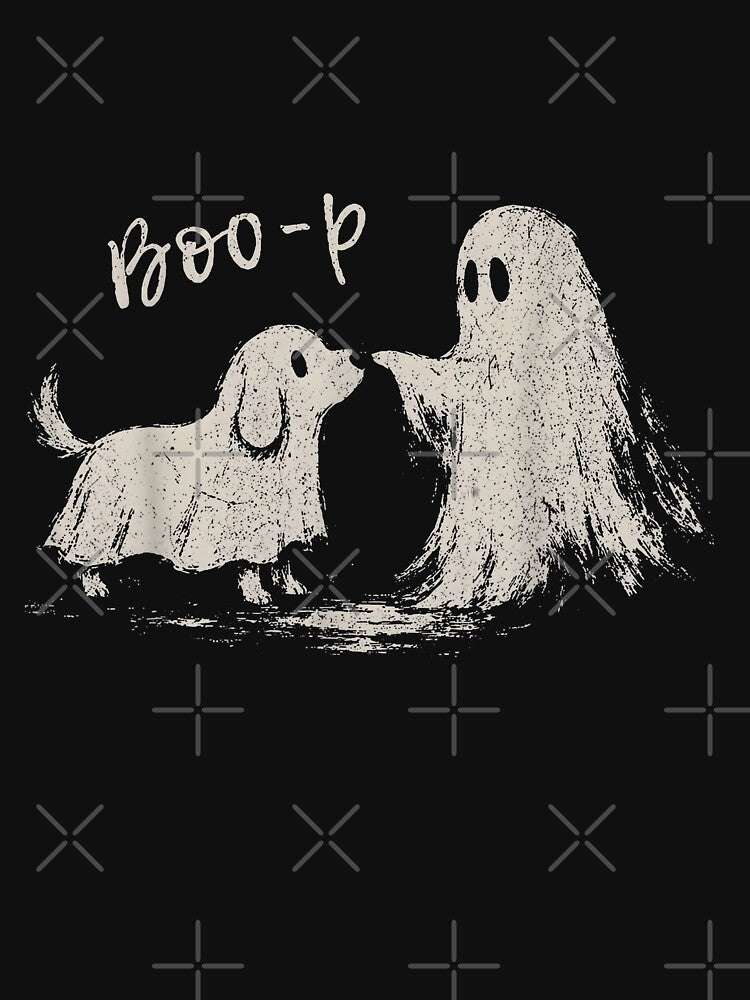 Funny Nose Boop Ghost Puppy Halloween by AmiGraph