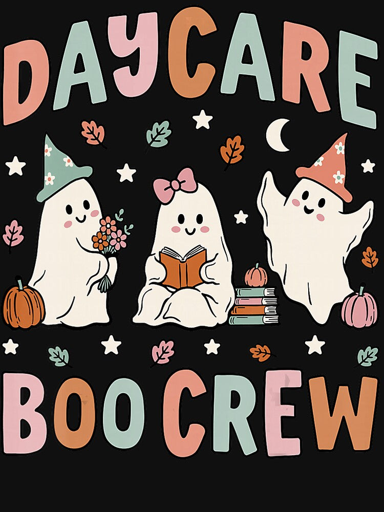 Daycare Boo Crew Cute Ghosts Halloween Teacher by VioletNance