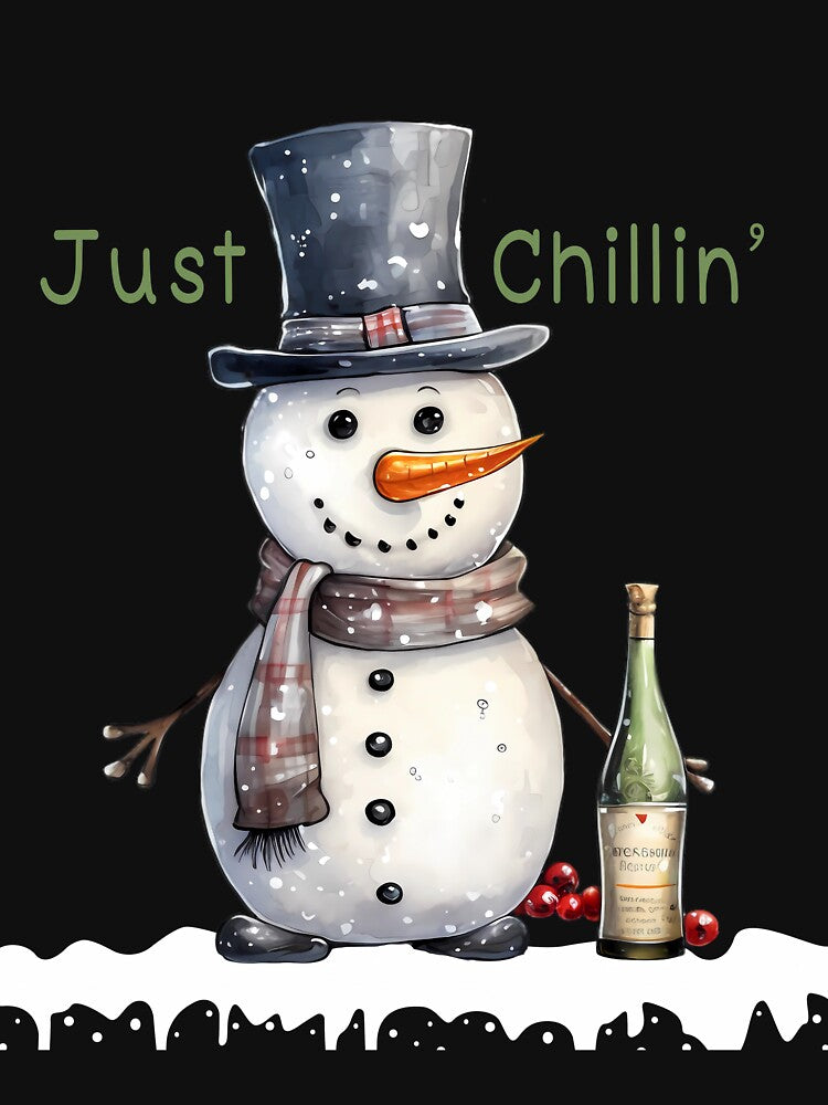 Christmas Snowman Just Chillin' by MTJ-Mushrooms