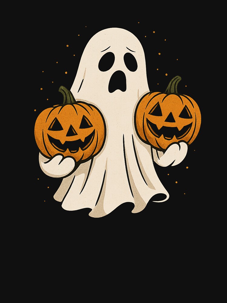 “Spooky Ghost – Pumpkins of Halloween Night” by DailyVibesCo