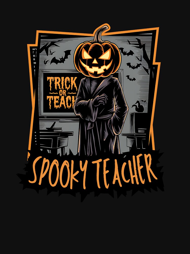 Spooky Teacher Pumpkin Head Halloween by masterdeer