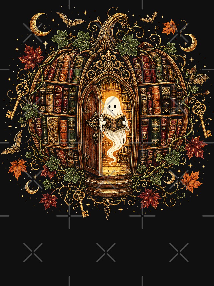 Halloween Fall Reading Pumpkin Book Teacher Men Women Kids by will freed18