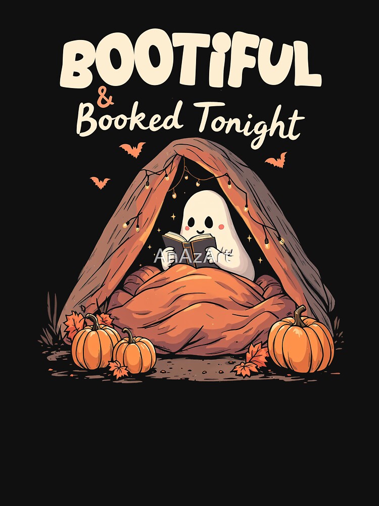 Bootiful and Booked Tonight | Cute Ghost Reading a Book by AnAzArt