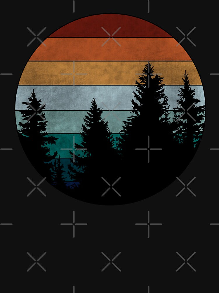 Retro Forest Sunset by GyngerGarza