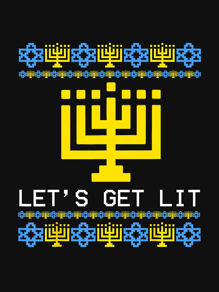 Funny Hanukkahorah Lets Get Lit by SkyCloudBlue