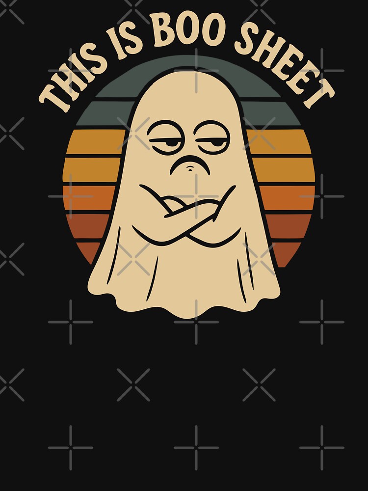 Retro Halloween This Is Boo Sheet Ghost For Men Women Funny Pun by alenaz