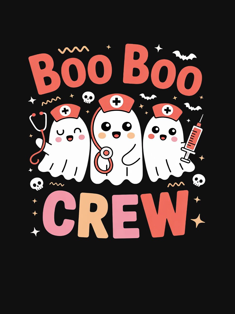Boo Boo Crew Nurse Halloween Nurse Ghost Women Halloween by SnackPAC