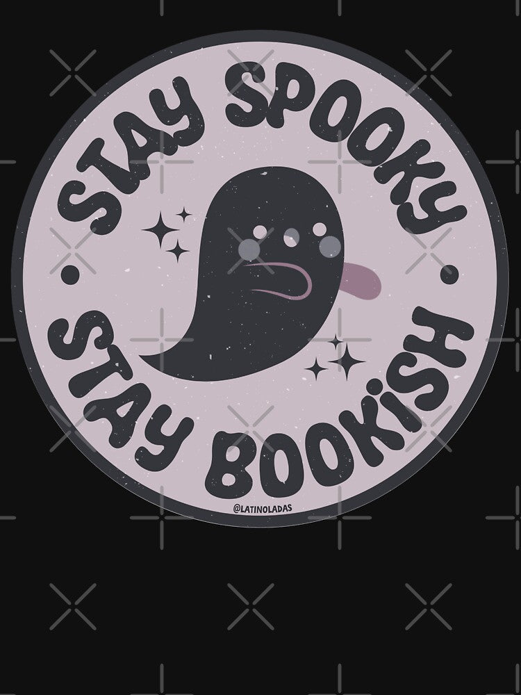 Stay Spooky Stay Bookish / Cute Reading Ghost Aesthetic Bookish Halloween Spooky For Kindle Girlie Readers by Latinoladas