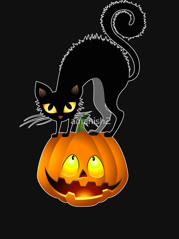 Halloween black cat by amanish2
