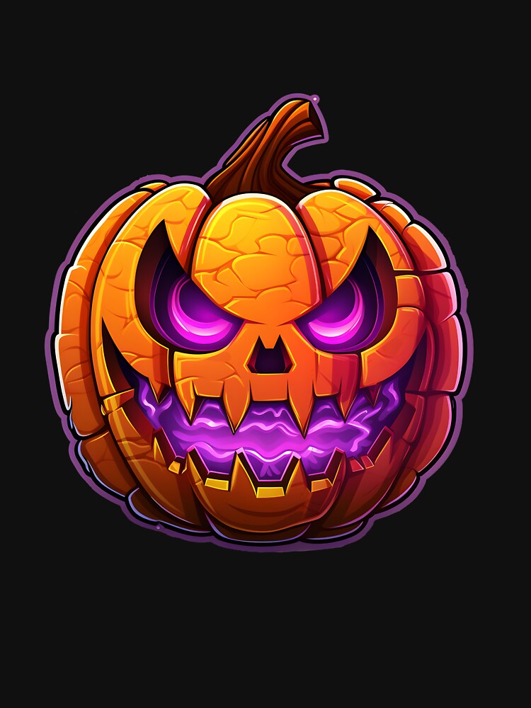 neon pumpkin face by Wickystickers