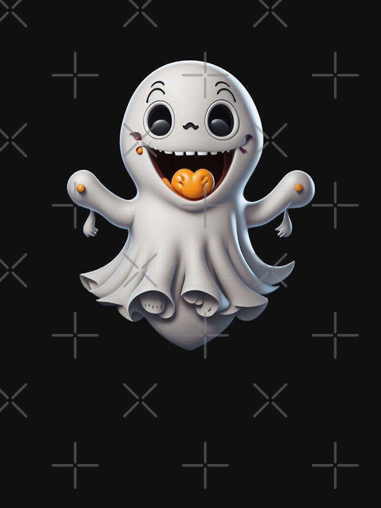 Funny Cute Smiling Ghost by PC-artist