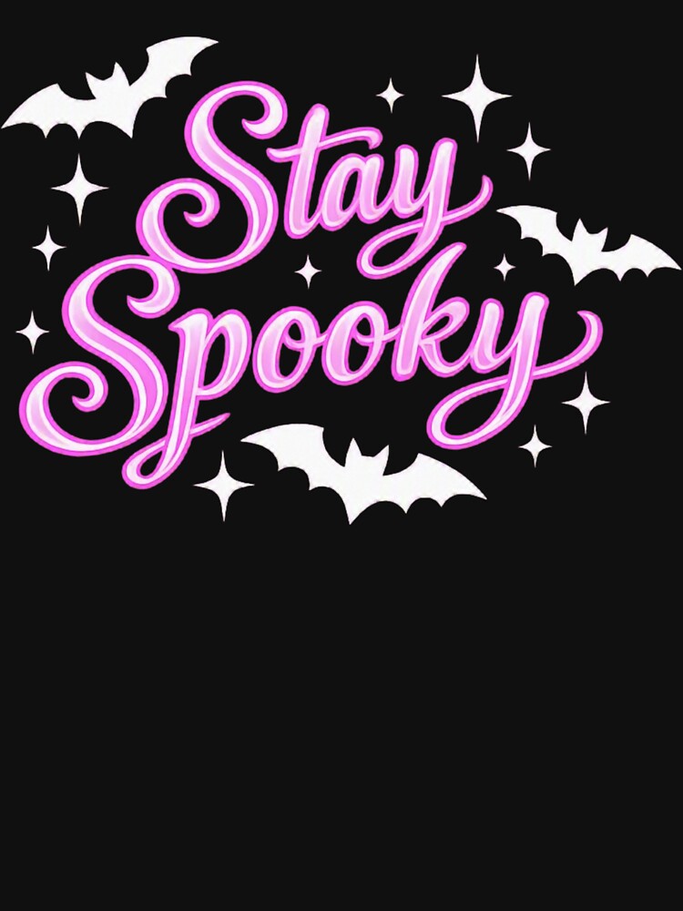 Stay Spooky Pink Halloween Cute Bats by BriSher