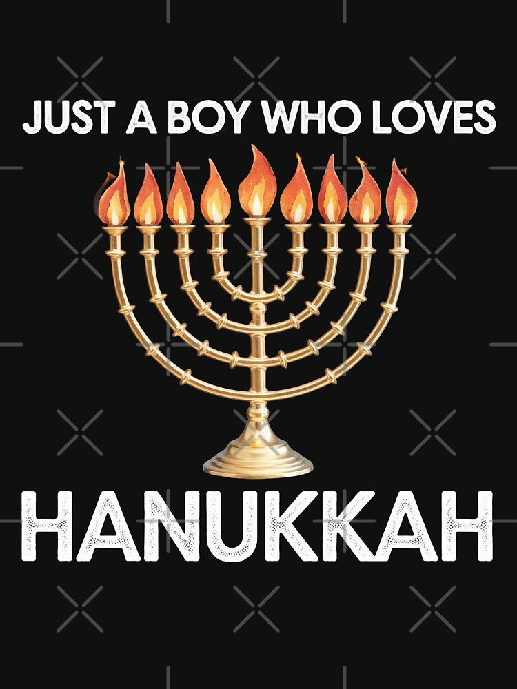 Just A Boy Who Loves Hanukkah Festival of Lights Jewish by Hananiah Merch