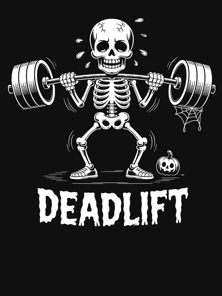 Deadlift Skeleton WeightLifting Funny Gym Halloween Men Women by clothesy7