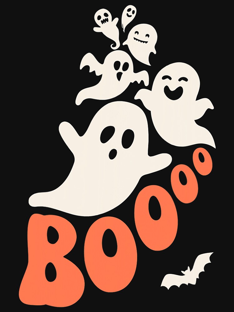 Boooo Spooky Season Ghost Retro Halloween Trick Or Treat by yasukocora8dbe