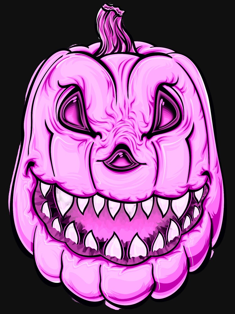 Pink Scary Pumpkin, Halloween Pumpkin by Dven-Clothes