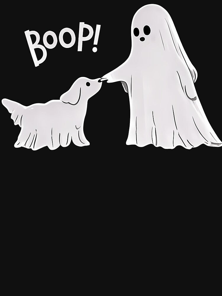 Boop Funny Dog Ghost Boop Halloween Night Dog Graphic by Glitch-Critters
