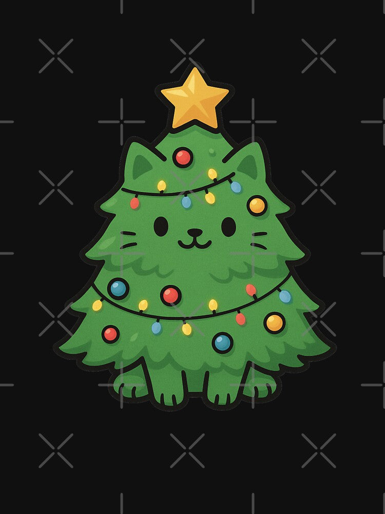 Funny Christmas Tree Cat | Festive Cat Disguised as a Tree by Shtex