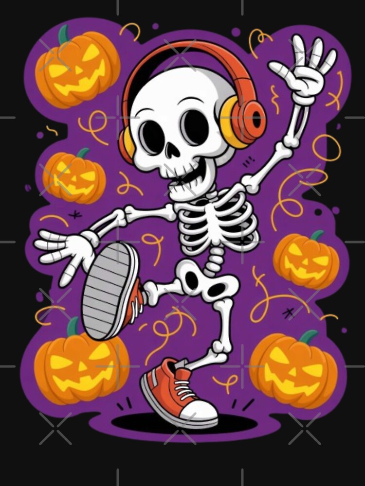 Funny Dancing Skeleton Halloween Vibes by Mustapha  ALAHAYANE