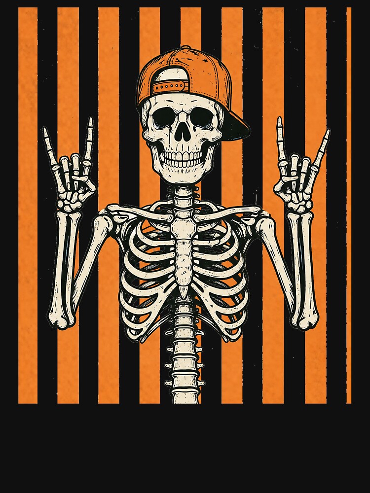 Rocker Skeleton Cap Skater Cool Halloween Punk Rock Men Boys by clothesy7