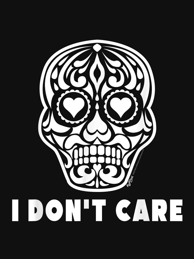I Don't Care Sugar Heart Skull Anti Valentines Day by bessiey23