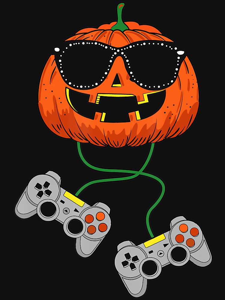 Halloween Jack O Lantern Gamer Boys Kids Men Halloween by rahamatoutafahd