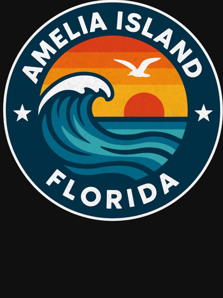 Amelia Island Florida Retro Wave Sunset by FLUFFandBEYOND