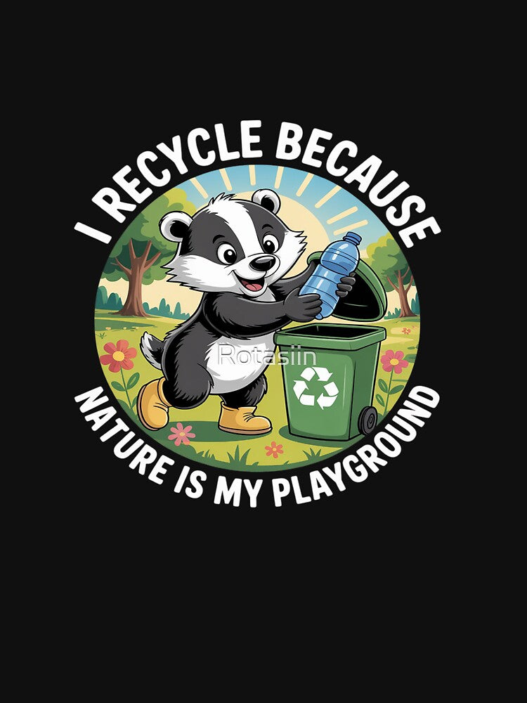 I Recycle Attitude Girls Boys Eco-Friendly Recycling by Rotasiin