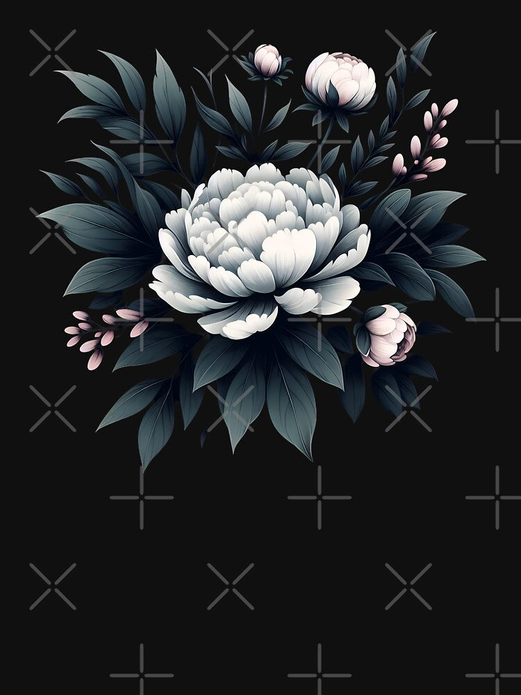 Dark Academia Peony Botanical by svarupa