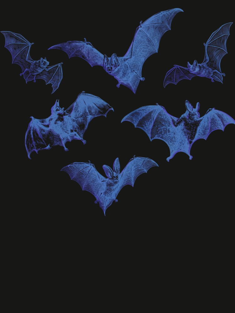 Retro Bats Tee 90s Style Bats T-shirt Bat Lover Gift Retro Aesthetic Halloween Bats Shirt by LessIsLoud