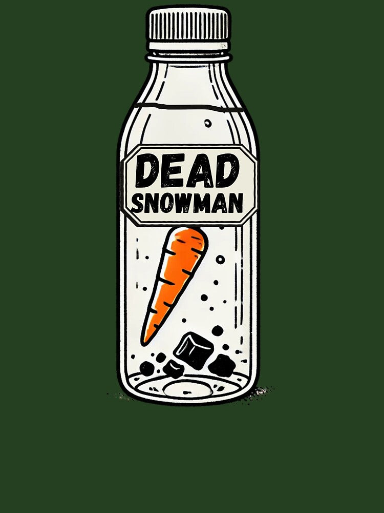 Dead snowman water bottle melted snowman by Meandmyshop
