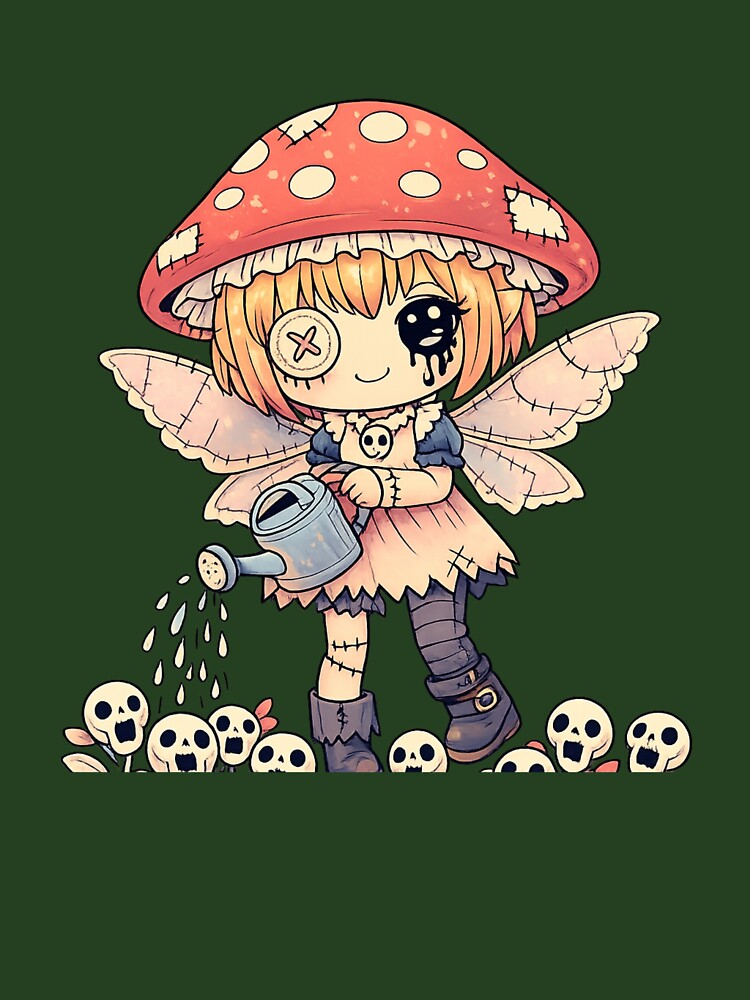 Creepy Cute Mushroom Fairy Fantasy Art by SoftSproutstu